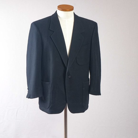 Alexander Shields Men's Coat Blazer Wool Black 40R - Picture 1 of 10